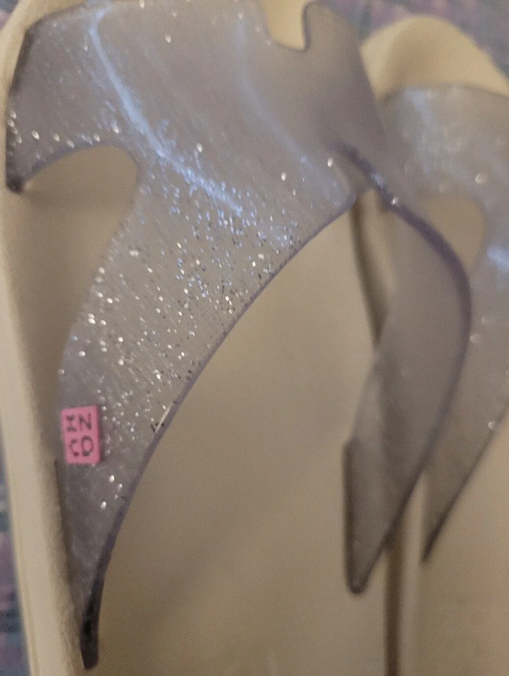 Kids Glitter Slide Sandals Size 13